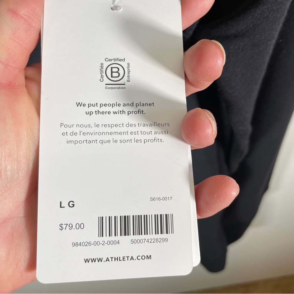 NWT Athleta Black Coaster Luxe V-neck Sweatshirt - Picture 9 of 10